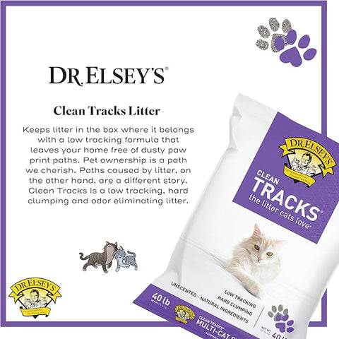 Dr. Elsey's® Clean Tracks Clumping Clay Cat Litter 40 lb. Bag