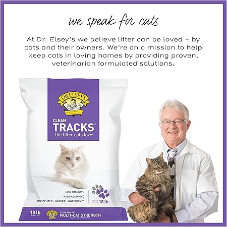 Dr. Elsey's Clean Tracks Clumping Clay Cat Litter 18 lb. Bag